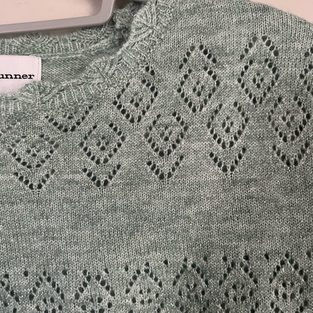 NWT Alfred Dunner Light Green Sweater -Small - Picture 3 of 6
